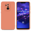 Cadorabo Hoesje geschikt voor Huawei MATE 20 LITE in FLUID LICHT ORANJE - Beschermhoes TPU silicone Cover Case