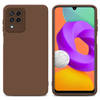 Cadorabo Hoesje geschikt voor Samsung Galaxy M22 / M32 4G in FLUID BRUIN - Beschermhoes TPU silicone Cover Case