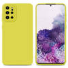 Cadorabo Hoesje geschikt voor Samsung Galaxy S20 PLUS in FLUID GEEL - Beschermhoes TPU silicone Cover Case