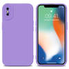 Cadorabo Hoesje geschikt voor Apple iPhone X / XS in FLUID LICHT PAARS - Beschermhoes TPU silicone Cover Case