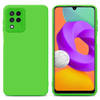 Cadorabo Hoesje geschikt voor Samsung Galaxy M22 / M32 4G in FLUID GROEN - Beschermhoes TPU silicone Cover Case