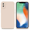 Cadorabo Hoesje geschikt voor Apple iPhone X / XS in FLUID CREAM - Beschermhoes TPU silicone Cover Case