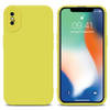 Cadorabo Hoesje geschikt voor Apple iPhone X / XS in FLUID GEEL - Beschermhoes TPU silicone Cover Case