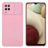 Cadorabo Hoesje geschikt voor Samsung Galaxy A12 / M12 in Bonbon Roze - Beschermhoes TPU-silicone Case Cover