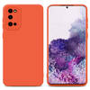 Cadorabo Hoesje geschikt voor Samsung Galaxy S20 in FLUID ORANJE - Beschermhoes TPU silicone Cover Case