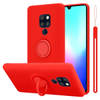 Cadorabo Hoesje geschikt voor Huawei MATE 20 in LIQUID ROOD - Beschermhoes van TPU silicone Case Cover met ring