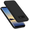 Cadorabo Hoesje geschikt voor Samsung Galaxy NOTE 8 Case in LIQUID ZWART - Beschermhoes TPU silicone Cover