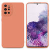 Cadorabo Hoesje geschikt voor Samsung Galaxy S20 PLUS in FLUID LICHT ORANJE - Beschermhoes TPU silicone Cover Case