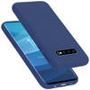 Cadorabo Hoesje geschikt voor Samsung Galaxy S10 PLUS Case in LIQUID BLAUW - Beschermhoes TPU silicone Cover