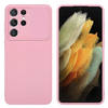 Cadorabo Hoesje geschikt voor Samsung Galaxy S21 ULTRA in Bonbon Roze - Beschermhoes TPU-silicone Case Cover
