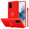 Cadorabo Hoesje geschikt voor Samsung Galaxy S20 PLUS in LIQUID ROOD - Beschermhoes van TPU silicone Case Cover met ring