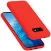 Cadorabo Hoesje geschikt voor Samsung Galaxy S10e Case in LIQUID ROOD - Beschermhoes TPU silicone Cover