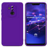 Cadorabo Hoesje geschikt voor Huawei MATE 20 LITE in FLUID DONKER PAARS - Beschermhoes TPU silicone Cover Case