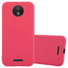 Cadorabo Hoesje geschikt voor Motorola MOTO C PLUS in CANDY ROOD - Beschermhoes TPU silicone Case Cover