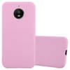 Cadorabo Hoesje geschikt voor Motorola MOTO E4 PLUS in CANDY ROZE - Beschermhoes TPU silicone Case Cover