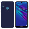 Cadorabo Hoesje geschikt voor Huawei Y6 2019 in FLUID DONKER BLAUW - Beschermhoes TPU silicone Cover Case