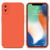 Cadorabo Hoesje geschikt voor Apple iPhone X / XS in FLUID ORANJE - Beschermhoes TPU silicone Cover Case