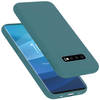 Cadorabo Hoesje geschikt voor Samsung Galaxy S10 PLUS Case in LIQUID GROEN - Beschermhoes TPU silicone Cover