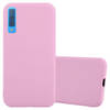 Cadorabo Hoesje geschikt voor Samsung Galaxy A7 2018 in CANDY ROZE - Beschermhoes TPU silicone Case Cover