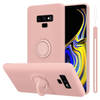 Cadorabo Hoesje geschikt voor Samsung Galaxy NOTE 9 in LIQUID ROZE - Beschermhoes van TPU silicone Case Cover met ring