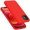 Cadorabo Hoesje geschikt voor Apple iPhone 12 MINI Case in LIQUID ROOD - Beschermhoes TPU silicone Cover