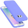 Cadorabo Hoesje geschikt voor Samsung Galaxy S6 EDGE Case in LIQUID LICHT PAARS - Beschermhoes TPU silicone Cover