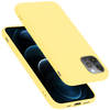 Cadorabo Hoesje geschikt voor Apple iPhone 12 / 12 PRO Case in LIQUID GEEL - Beschermhoes TPU silicone Cover