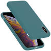 Cadorabo Hoesje geschikt voor Apple iPhone X / XS Case in LIQUID GROEN - Beschermhoes TPU silicone Cover