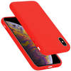 Cadorabo Hoesje geschikt voor Apple iPhone X / XS Case in LIQUID ROOD - Beschermhoes TPU silicone Cover