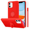 Cadorabo Hoesje geschikt voor Apple iPhone 11 in LIQUID ROOD - Beschermhoes van TPU silicone Case Cover met ring