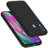 Cadorabo Hoesje geschikt voor Samsung Galaxy A40 Case in LIQUID ZWART - Beschermhoes TPU silicone Cover