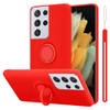 Cadorabo Hoesje geschikt voor Samsung Galaxy S21 ULTRA in LIQUID ROOD - Beschermhoes van TPU silicone Case Cover met