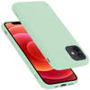 Cadorabo Hoesje geschikt voor Apple iPhone 12 MINI Case in LIQUID LICHT GROEN - Beschermhoes TPU silicone Cover