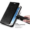 Cadorabo Hoesje geschikt voor Samsung Galaxy S3 / S3 NEO in ZWARTE NACHT - Beschermhoes Case magnetische sluiting Cover