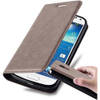 Cadorabo Hoesje geschikt voor Samsung Galaxy S4 MINI in KOFFIE BRUIN - Beschermhoes Case magnetische sluiting Cover