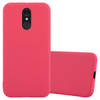 Cadorabo Hoesje geschikt voor LG Q7 / Q7a / Q7+ in CANDY ROOD - Beschermhoes TPU silicone Case Cover