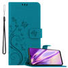 Cadorabo Hoesje geschikt voor Samsung Galaxy A42 5G / M42 5G in BLOEMEN BLAUW - Beschermhoes Case Cover Bloemen