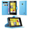 Cadorabo Hoesje geschikt voor Nokia Lumia 520 / 521 in PASTEL BLAUW - Beschermhoes Cover magnetische sluiting Case