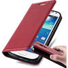 Cadorabo Hoesje geschikt voor Samsung Galaxy S4 MINI in APPEL ROOD - Beschermhoes Case magnetische sluiting Cover