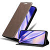 Cadorabo Hoesje geschikt voor Samsung Galaxy A12 / M12 in KOFFIE BRUIN - Beschermhoes Case magnetische sluiting Cover
