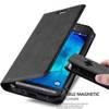 Cadorabo Hoesje geschikt voor Samsung Galaxy XCover 3 in ZWARTE NACHT - Beschermhoes Case magnetische sluiting Cover