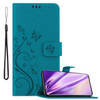 Cadorabo Hoesje geschikt voor Samsung Galaxy S20 ULTRA in BLOEMEN BLAUW - Beschermhoes Case Cover Bloemen magnetische