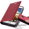 Cadorabo Hoesje geschikt voor Samsung Galaxy S2 / S2 PLUS in APPEL ROOD - Beschermhoes Case magnetische sluiting Cover