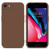 Cadorabo Hoesje geschikt voor Apple iPhone 7 / 7S / 8 / SE 2020 in FLUID BRUIN - Beschermhoes TPU silicone Cover Case
