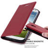 Cadorabo Hoesje geschikt voor Samsung Galaxy S4 in APPEL ROOD - Beschermhoes Case magnetische sluiting Cover