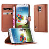Cadorabo Hoesje geschikt voor Samsung Galaxy S5 / S5 NEO in CHOCOLADE BRUIN - Beschermhoes Cover magnetische sluiting