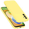 Cadorabo Hoesje geschikt voor Samsung Galaxy A04s Case in LIQUID GEEL - Beschermhoes TPU silicone Cover