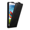 Cadorabo Hoesje geschikt voor Samsung Galaxy S4 in ZWARTE NACHT - Beschermhoes Flip Case Cover magnetische sluiting