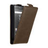 Cadorabo Hoesje geschikt voor Sony Xperia Z5 COMPACT in KOFFIE BRUIN - Beschermhoes Flip Case Cover magnetische sluiting