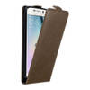 Cadorabo Hoesje geschikt voor Samsung Galaxy S6 EDGE in KOFFIE BRUIN - Beschermhoes Flip Case Cover magnetische sluiting